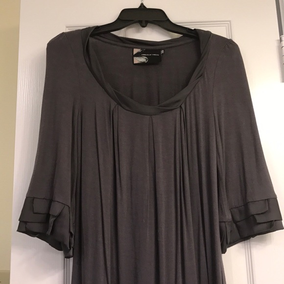 Grey Ruffle Dress - Picture 2 of 7